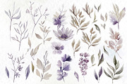 Watercolor Purple Flowers, an Object Graphic by Knopazyzy (Thumbnail 3 of 4)