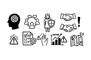 Business Risk Management Icons, an Illustration by designvectx (Thumbnail 2 of 3)