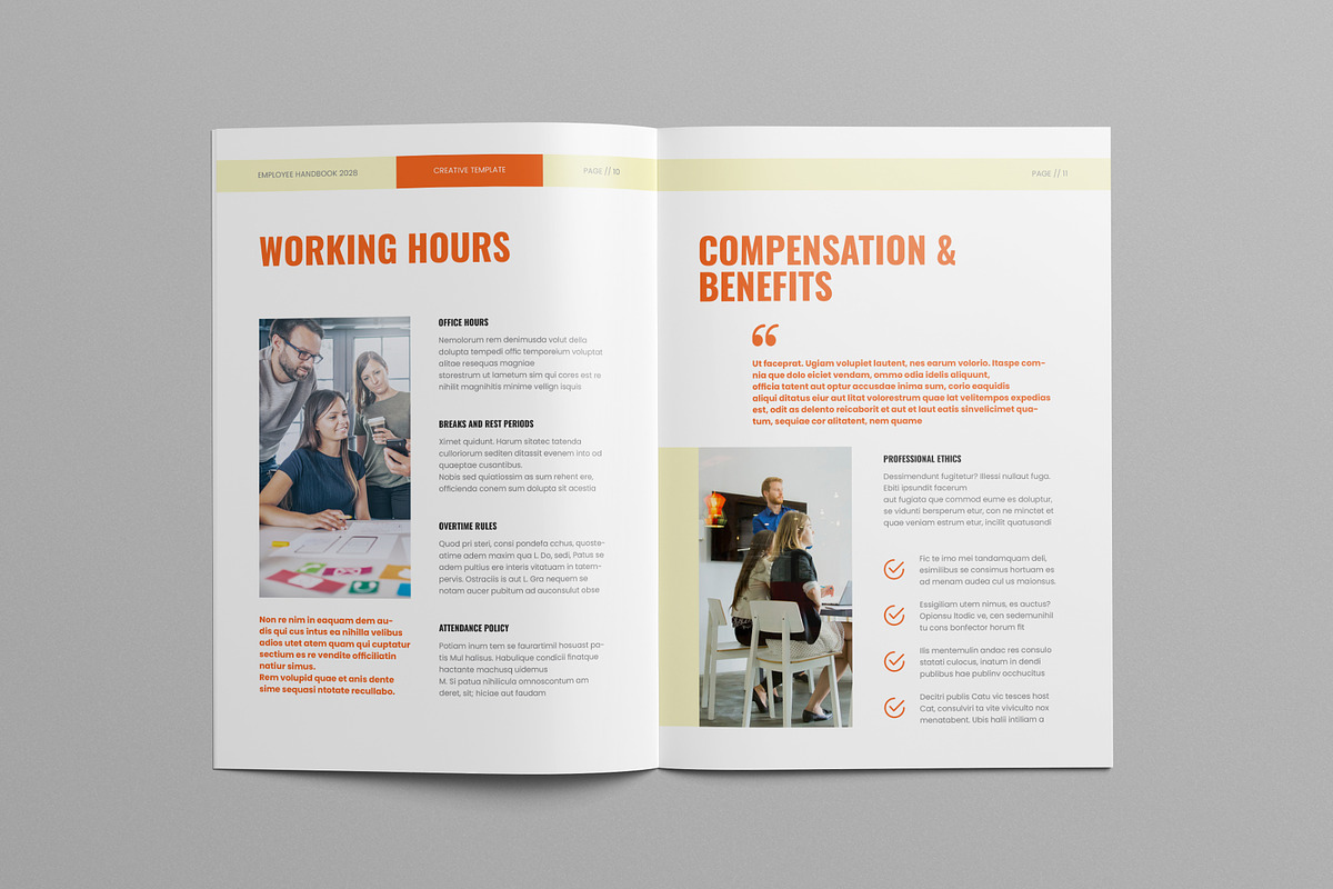 Employee Handbook Template Canva, a Brochure Template by Pixelpick (Photo 7 of 9)