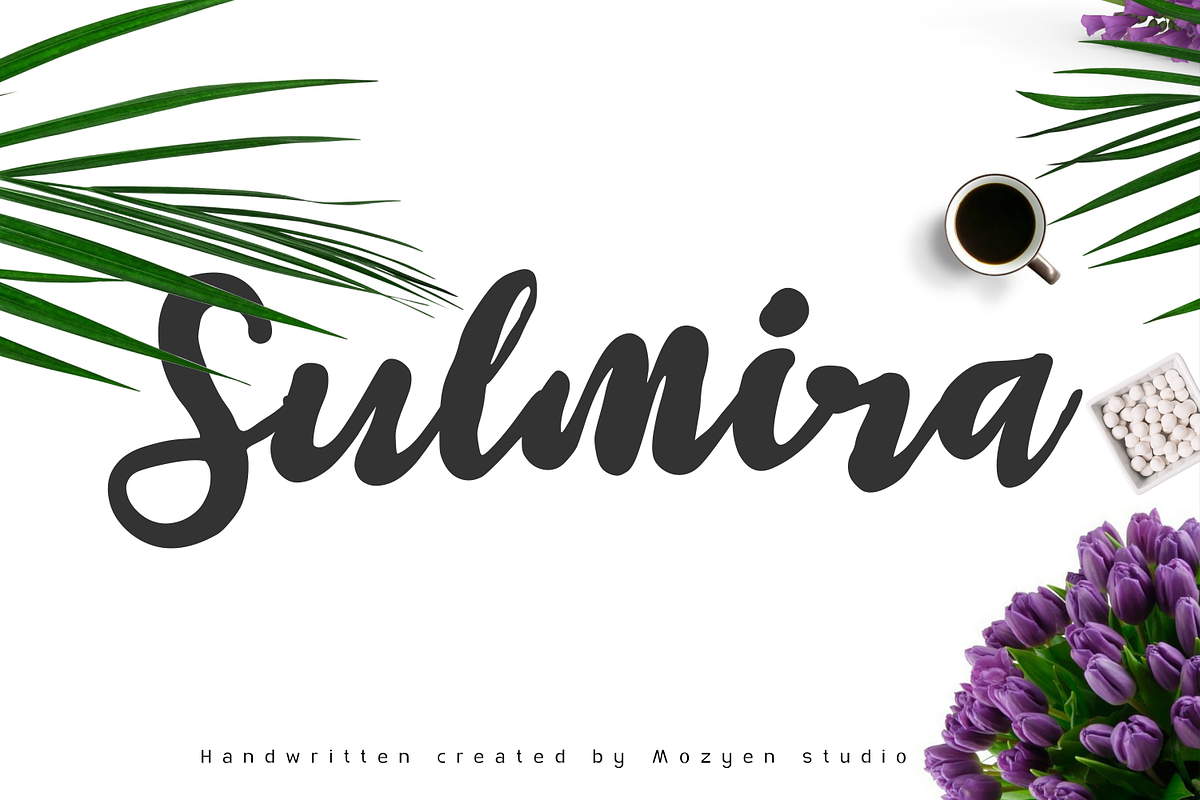 Sulmira, a Script Font by Mozyen Studio (Photo 1 of 9)
