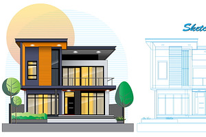 Template of Modern Minimalist House