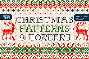 20 Christmas BORDERS & patterns.
