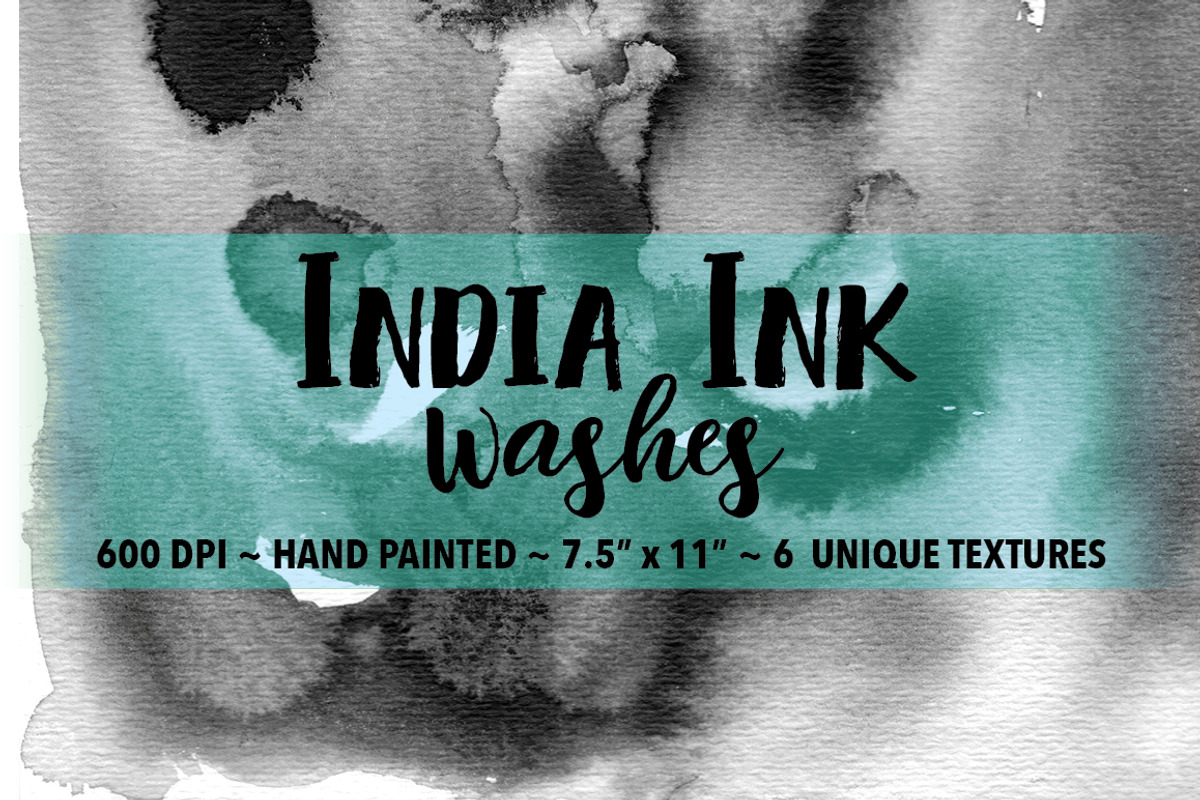 India Ink Wash Backgrounds, a Texture Graphic by M. by mprintly (Photo 1 of 5)