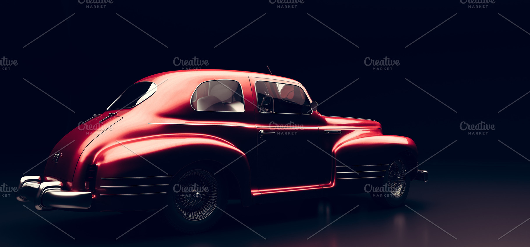 Classic retro car. Vintage vehicle., a Transportation Photo by Photocreo Michal Bednarek