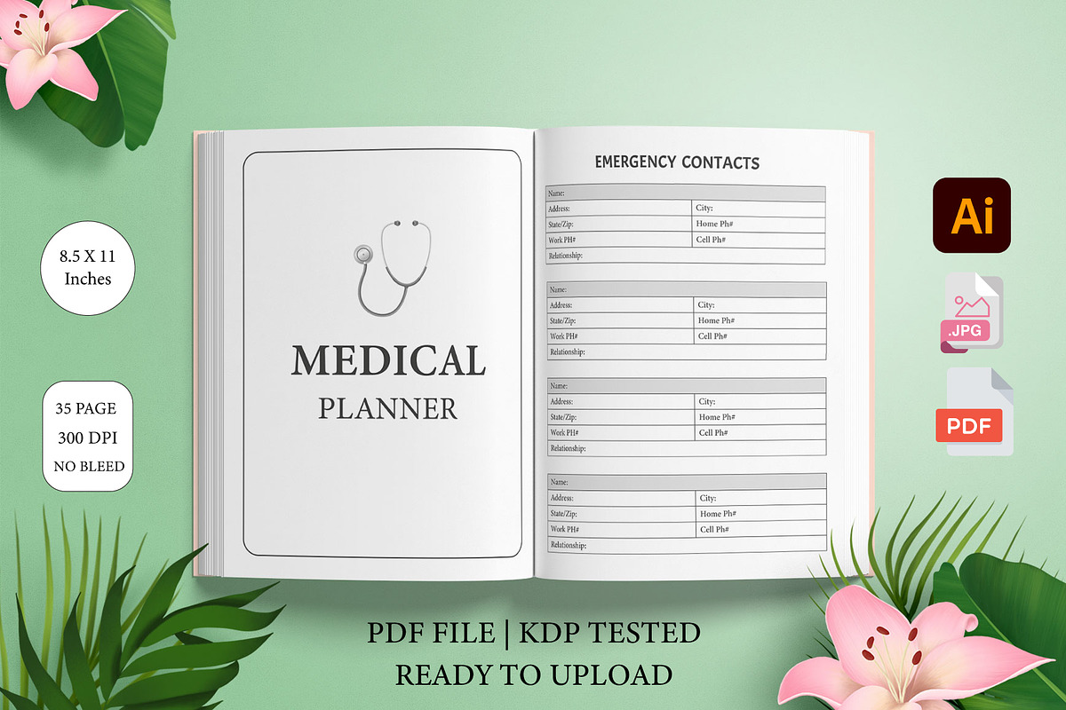 Editable Medical planner