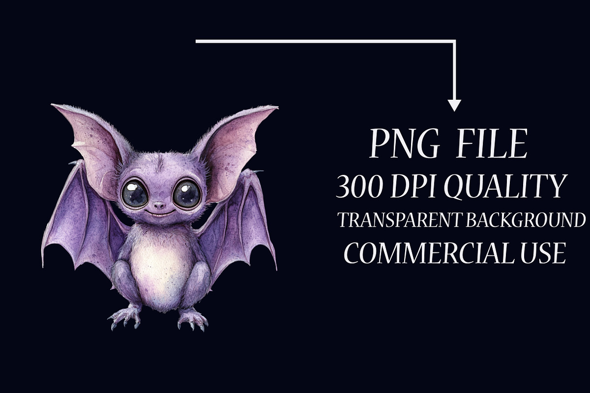 Quirky Halloween Bats Clipart, an Illustration by Libby Wishes (Photo 5 of 6)