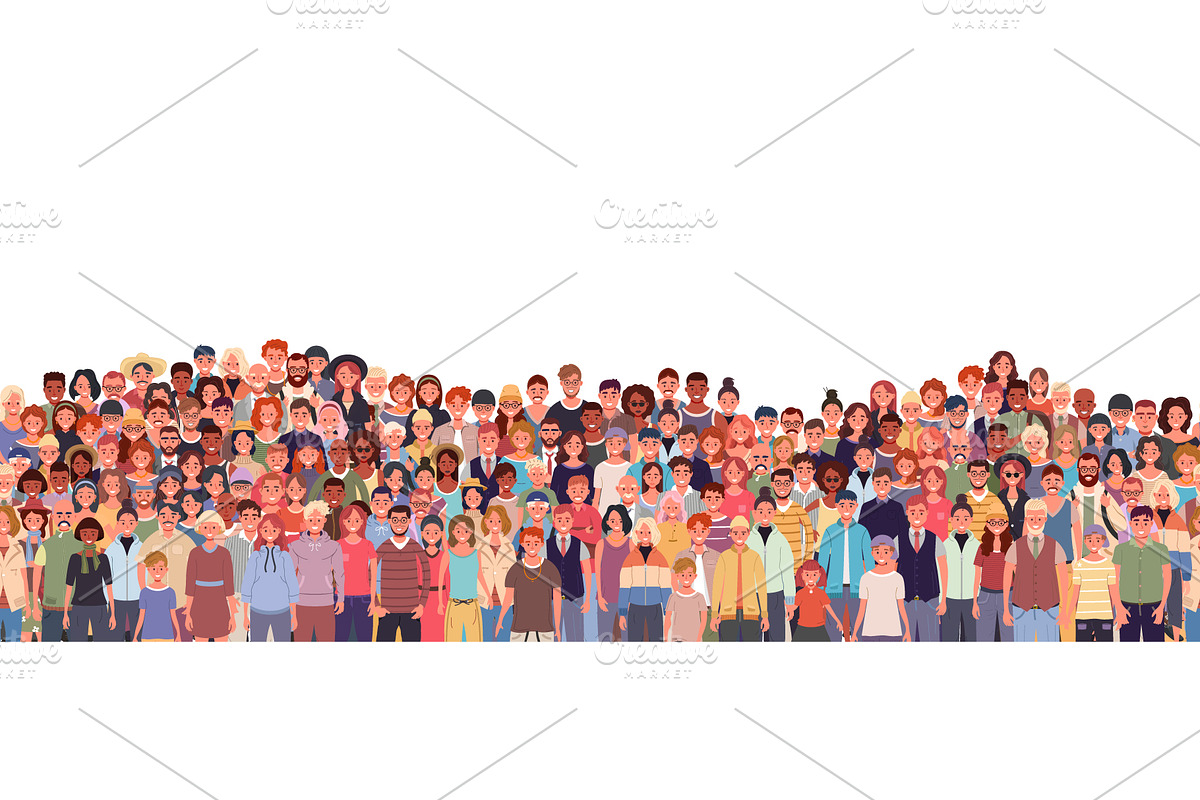People seamless vector pattern, a Person Illustration by Yayasya