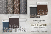 TAUPE MOTIF | patterns & borders, a Pattern Graphic by NGliory (Thumbnail 2 of 5)