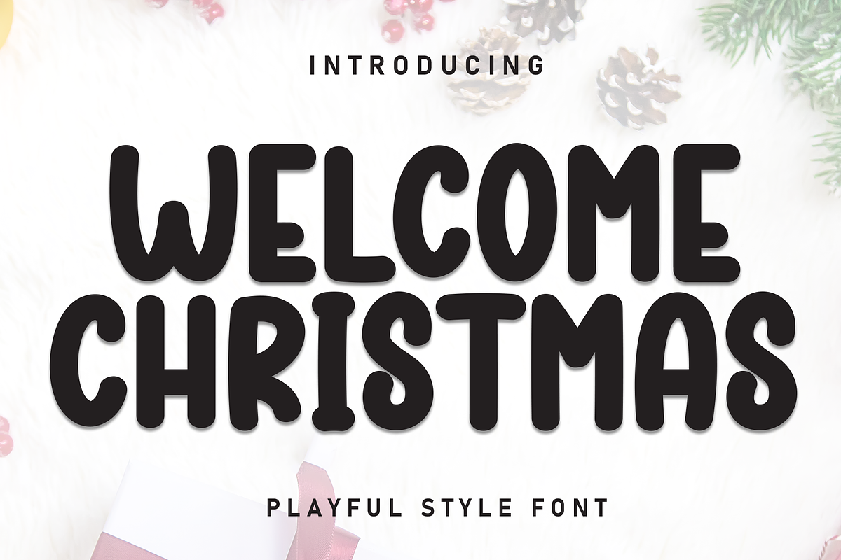 Welcome Christmas | Script Font, a Script Font by Scratchones (Photo 1 of 8)