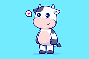 Cute Cow Standing Cartoon, an Animal Illustration by Catalyst Labs (Thumbnail 3 of 3)