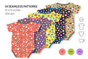 Cute Baby Seamless Patterns 03, a Texture Graphic by KENO Mascots (Thumbnail 2 of 4)