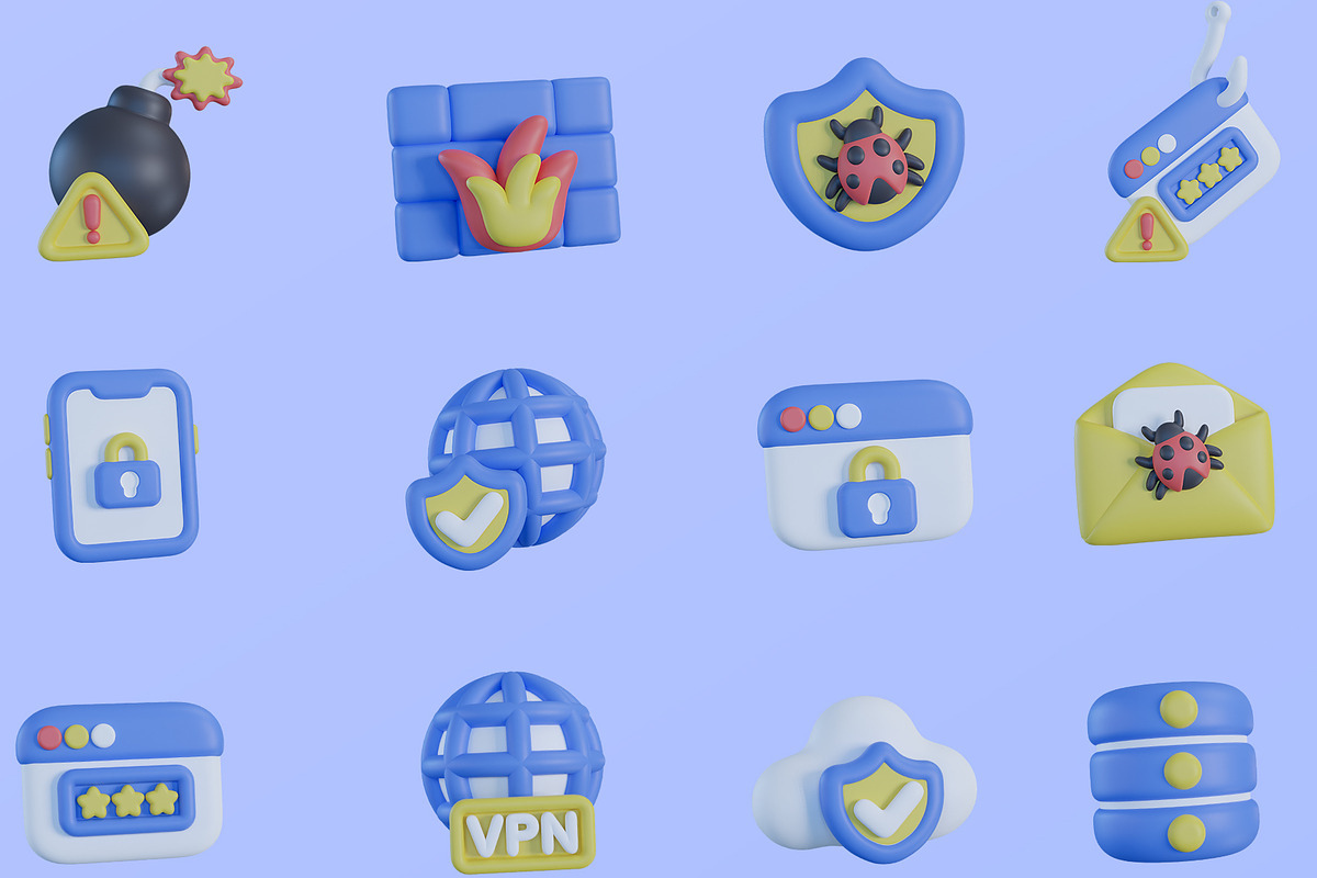 Cyber Security 3D Icon Pack, an Object Graphic by Artnivora.Std (Photo 4 of 4)