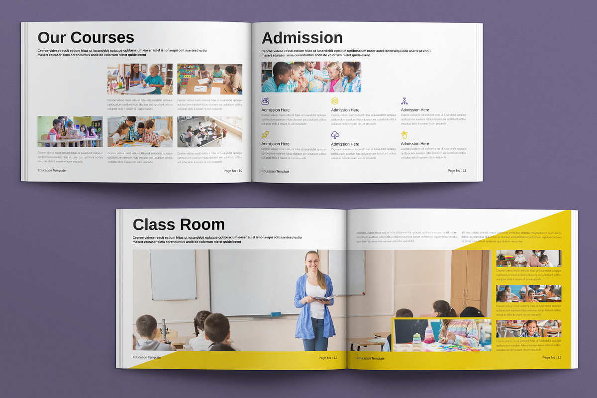 Education Template Landscape, a Brochure Template by E-Type