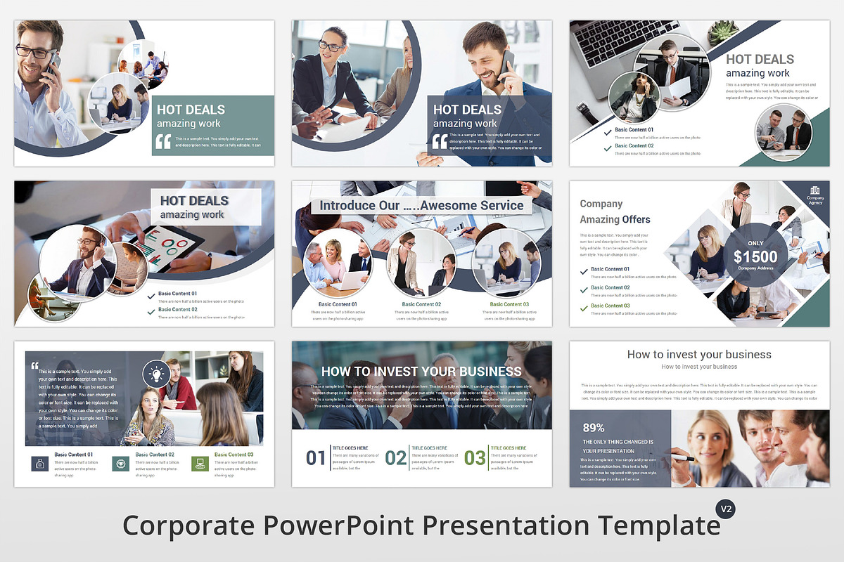 Corporate PowerPoint Template, a Presentation Template by GraphicStan (Photo 11 of 31)
