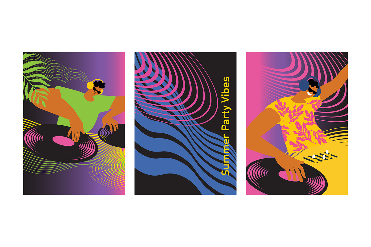 DJ illustrations set, a Person Illustration by lenlis (Photo 7 of 13)