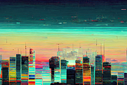 Glitch City Landscapes, an Illustration by OneOrEight (Thumbnail 4 of 20)
