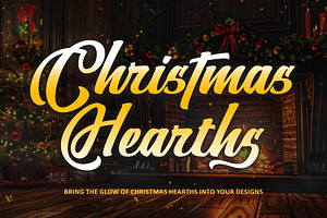 Christmas Hearths – Christmas Script, a Script Font by Letterara