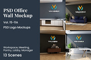 PSD Modern Office Wall Logo Mockup, an Advertising Mockup by Ayy (Thumbnail 1 of 15)