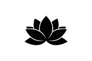 Lotus Flower Vector Icon Bundle, an Illustration by yasushie (Thumbnail 14 of 51)