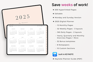 PLR Digital Planner 2025, Keynote