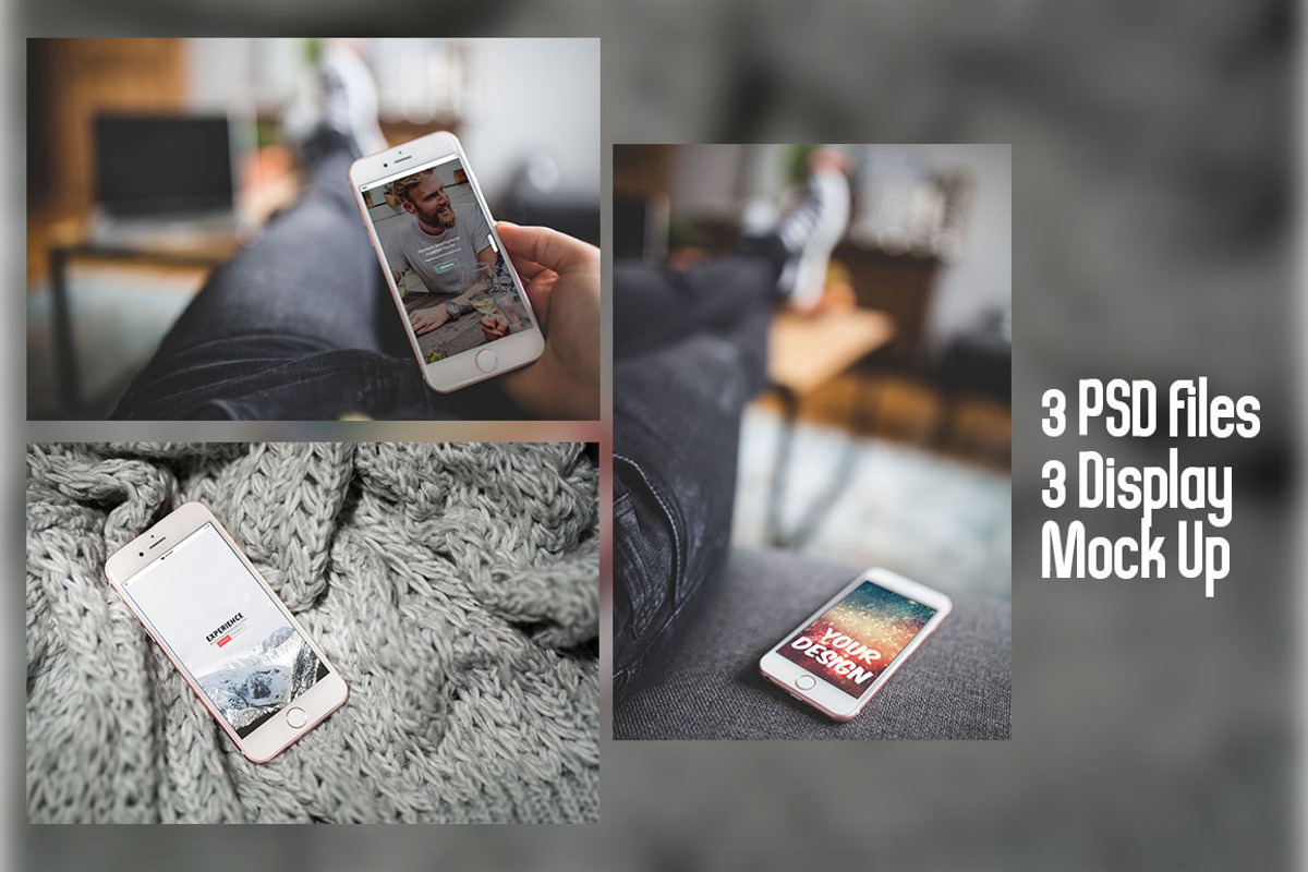 iPhone 6 Rose Gold Mock Up, an iPhone Mockup by Pixel Place (Photo 2 of 6)