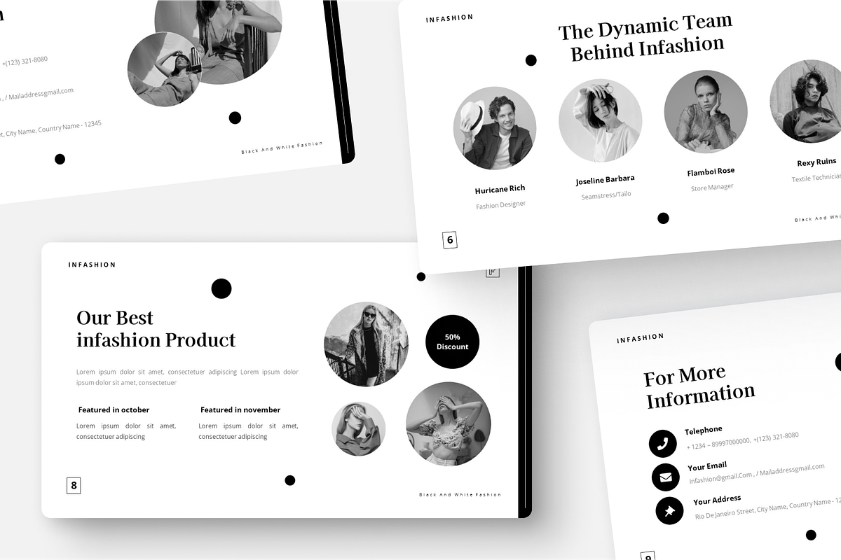 Black And White Fashion Keynote, a Presentation Template by Annora Studio (Photo 3 of 5)