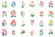 Tropical Floral Watercolor Clipart S, an Illustration by Sublimation Artist (Thumbnail 2 of 6)
