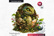 Newborn Dragons clipart set, an Animal Illustration by ThatsDesignArt (Thumbnail 7 of 10)