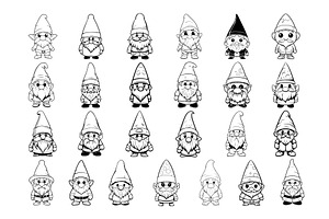 50 Gnome Procreate Stamps Brushes