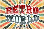 Retro World - Retro Font Types, a Font by KiddoGlyphs Studio (Thumbnail 1 of 3)