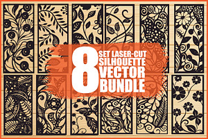 Decorative Wall Art Panel Vector Set, an Illustration by BIPLOB EXPERT