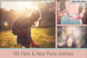 100 Sun Flare & Haze Overlays, a Layer Style Add-On by MixPixBox