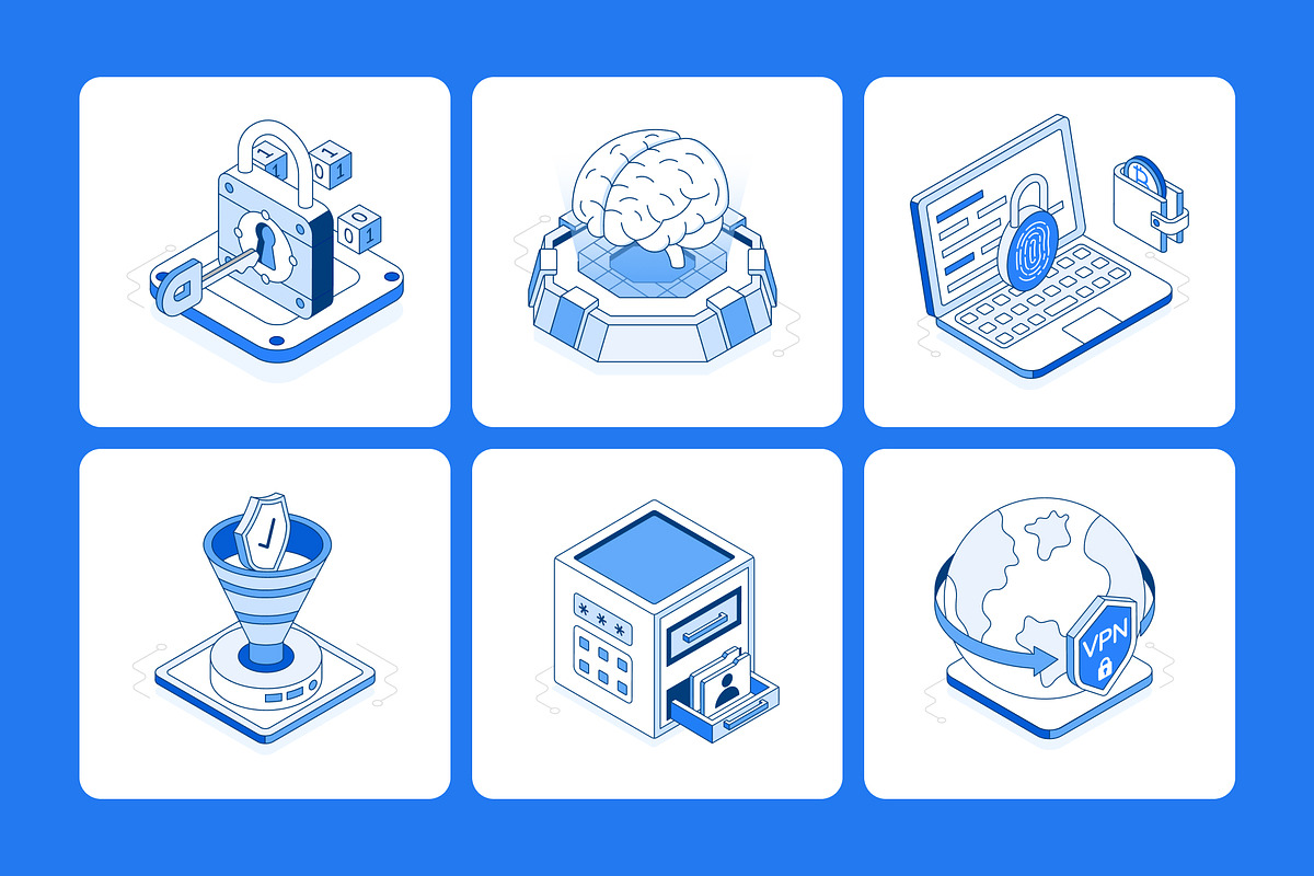 75 Cybersecurity Isometric Icons, a Duotone Icon by Prosymbols (Photo 8 of 12)