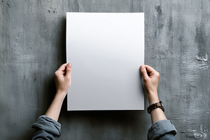 Minimalist mockup of person holding, a Business Photo by MistyDay
