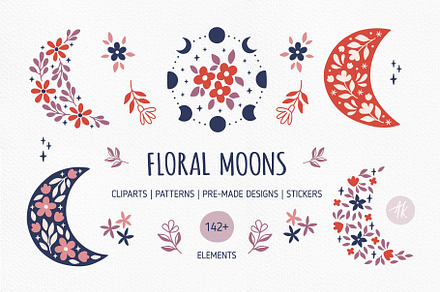 Floral Moons Set