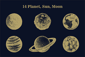 Space - Star Moon Sun Planet Zodiac