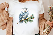 Christmas Barn Owl Clipart, an Illustration by Canvas Craft (Thumbnail 7 of 8)