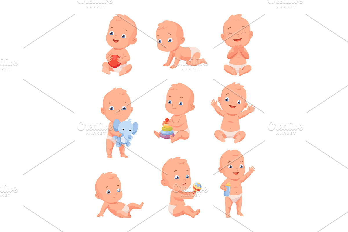New born baby. Toddler with gentle, an Object Illustration by the8monkey