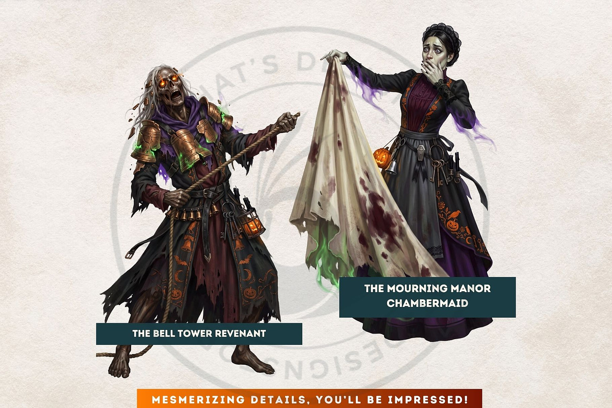 The Thirteenth Night Grimhollow Tale, a Seasonal Illustration by ThatsDesignArt (Photo 9 of 17)