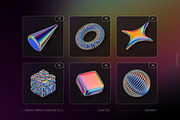 Iridescent Geometric 3D Shapes vol.2, an Object Graphic by Samolevsky (Thumbnail 19 of 23)