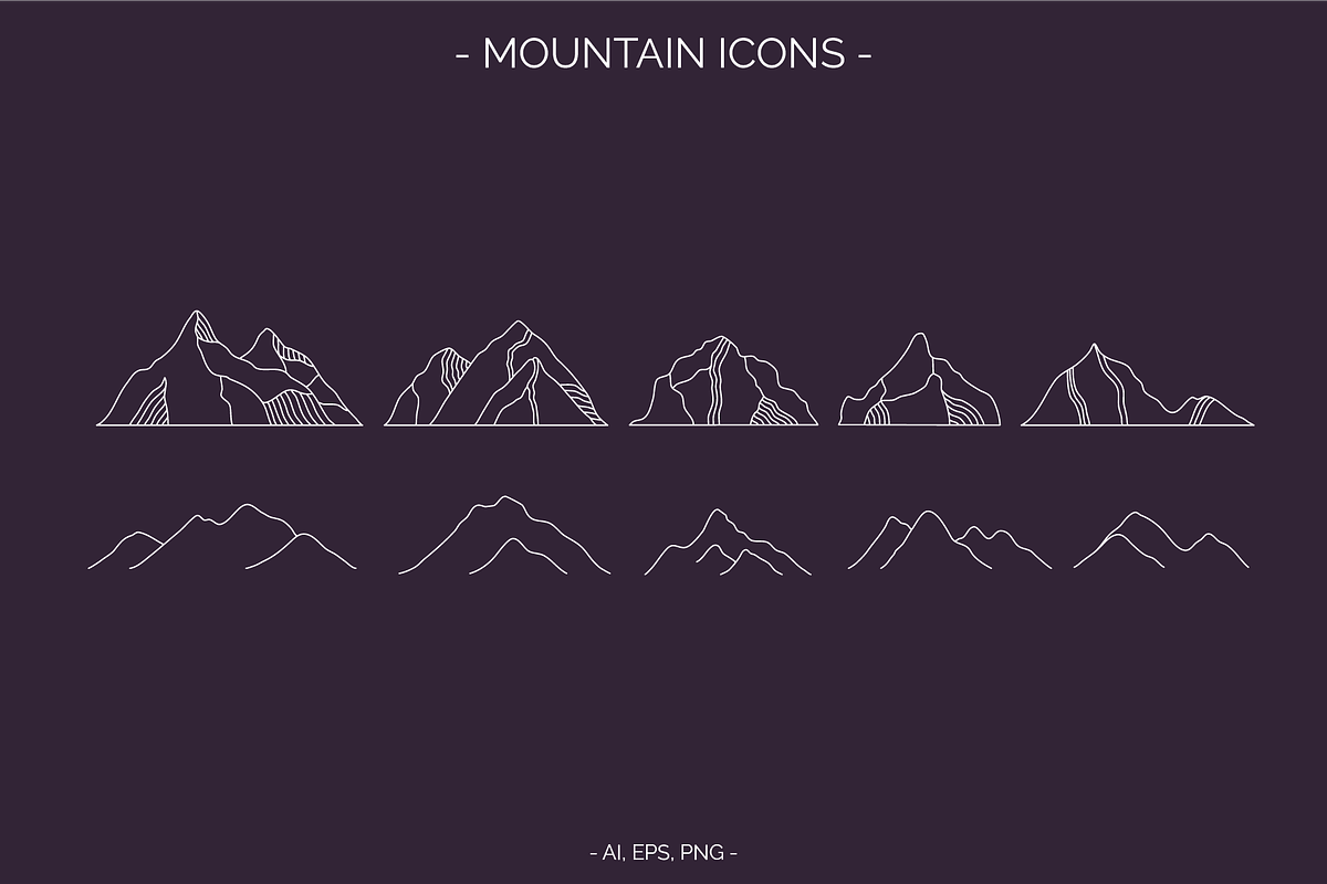 MOUNTAIN Logos, Icons and Frames, a Branding & Logo Template by Andreen (Photo 8 of 15)