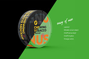 Snus Chewing Tobacco Can Mockup Side, a Packaging Mockup by easymock 2 (Thumbnail 3 of 10)