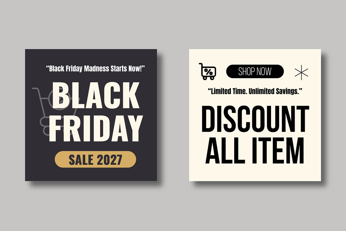 Modern Black Friday Social Media, a Social Media Template by MightyDesign (Photo 3 of 8)