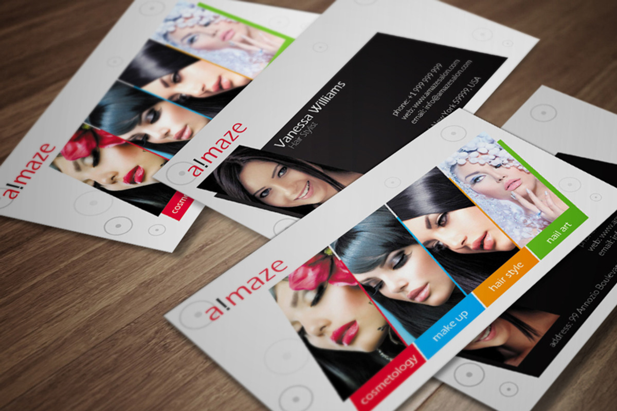 Beauty Card CM114, a Business Card Template by annozio (Photo 1 of 4)