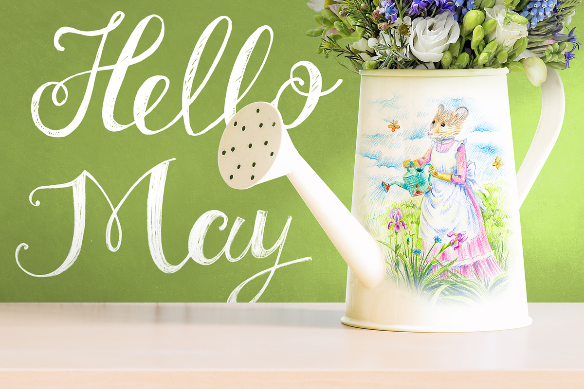 Cute Victorian mice illustrations, a Background Graphic by Art by Lady Natali (Photo 6 of 18)