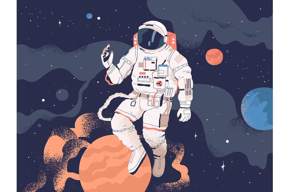 Astronaut exploring outer space, a Person Illustration by Good Studio (Photo 1 of 3)