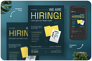 Green We are Hiring Flyer, a Flyer Template by Annora Studio (Thumbnail 1 of 6)