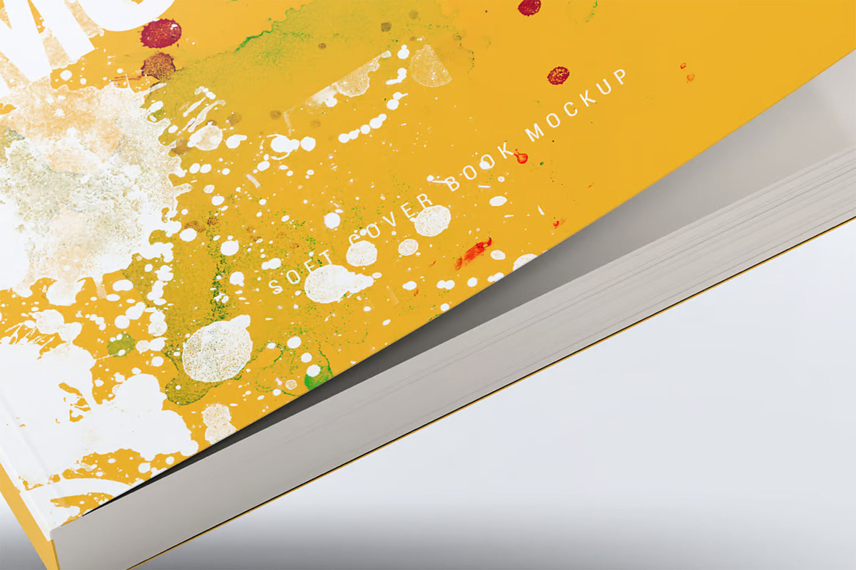 Soft Cover Book Mock-Up, an Advertising Mockup by DesignRushMarket (Photo 5 of 9)