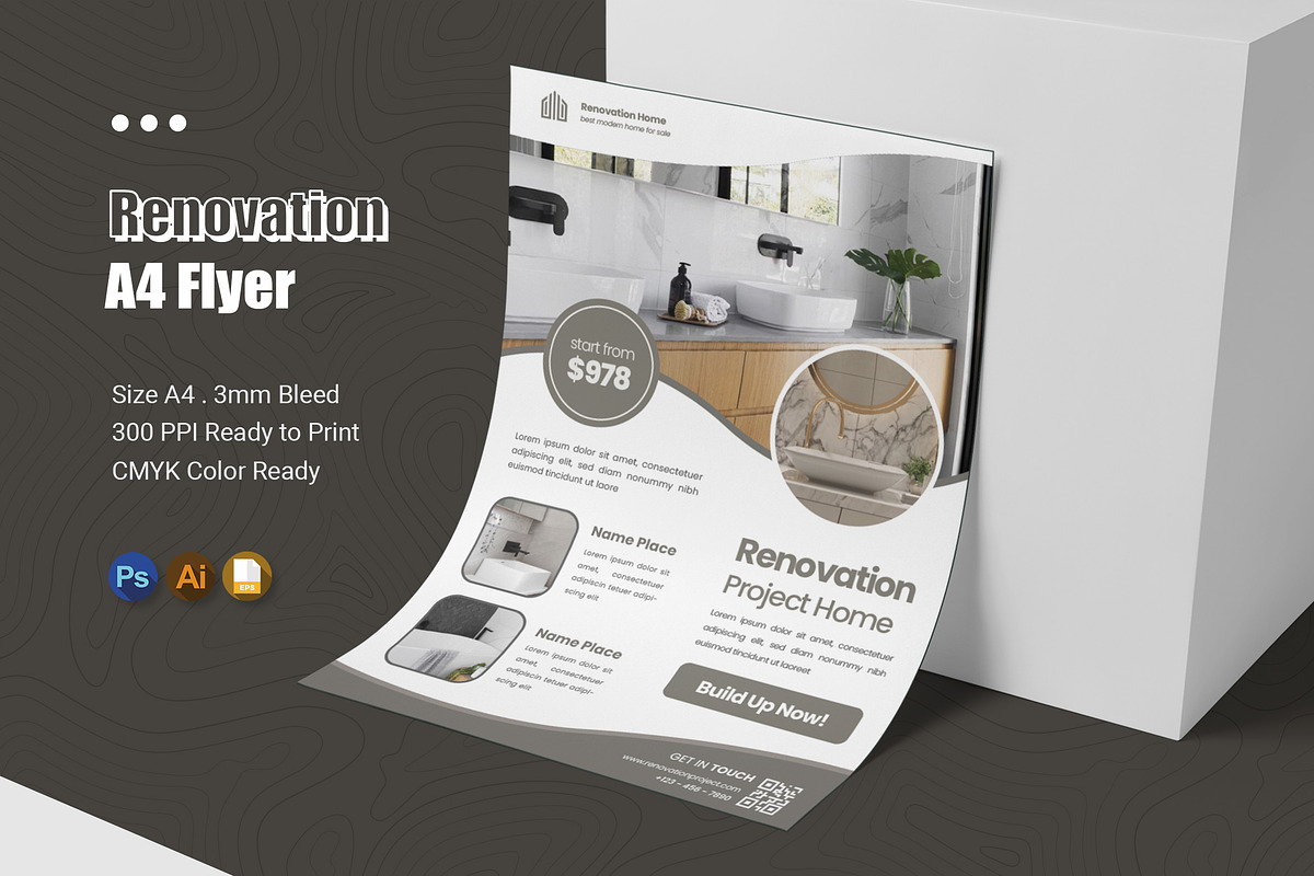 Rennovation Project Flyer, a Flyer Template by Esensifiksi.studio (Photo 1 of 2)