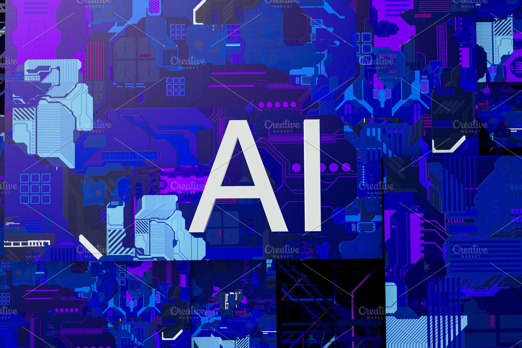 Ai technology concept in digital abstract background, a Technology Photo by OSORIOartist